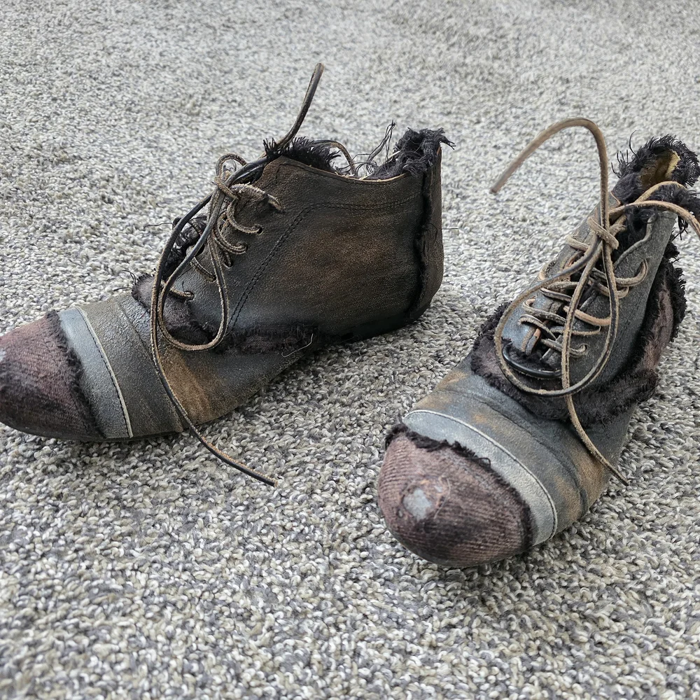 RARE • Magnolia Pearl "Willard" Distressed Black Ankle Boots • Sz 38 | 8 - Picture 6 of 7